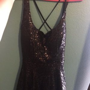 Sequin black dress